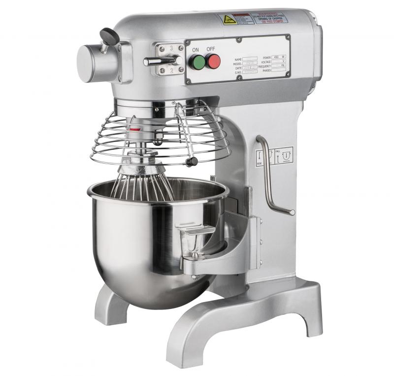 10QT Standard-Duty Planetary Mixer with Guard – 110V, 500W – Omcan